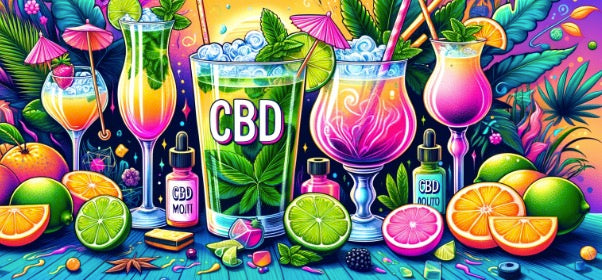 CBD Cocktails.  This is Vickie's Pink CBD Cocktail